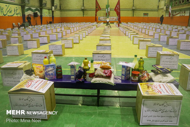 رزمایش کمک مؤمنانه و توزیع بسته های معیشتی در تبریز