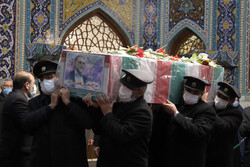 Martyr Fakhrizadeh funeral at Imam Reza Holy Shrine