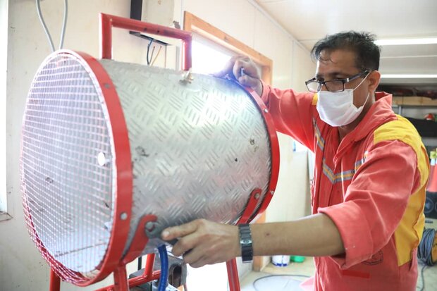 طراحی و ساخت دستگاه تخلیه دود توسط پرسنل آتش نشانی بندر چابهار