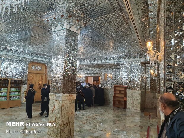 Mart. Fakhrizadeh funeral process. in Hazrat Masoumeh shrine