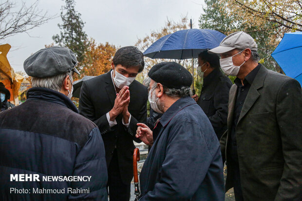 Funeral ceremony of veteran actor Parviz Pourhosseini
