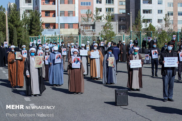 تجمع اعتراض‌آمیز طلاب ودانشجویان بیرجندی‌ درپی ترور شهیدفخری زاده