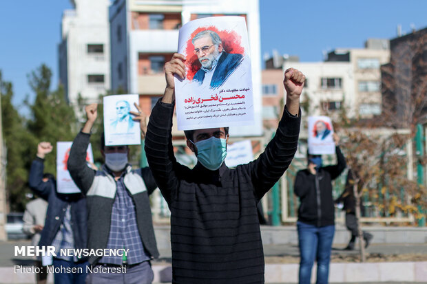 تجمع اعتراض‌آمیز طلاب ودانشجویان بیرجندی‌ درپی ترور شهیدفخری زاده