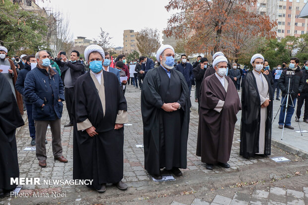 People hold rally in Tabriz for Martyr Fakhrizadeh
