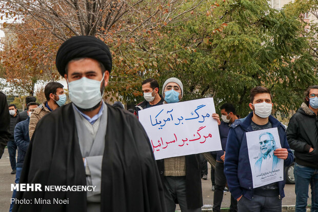 People hold rally in Tabriz for Martyr Fakhrizadeh