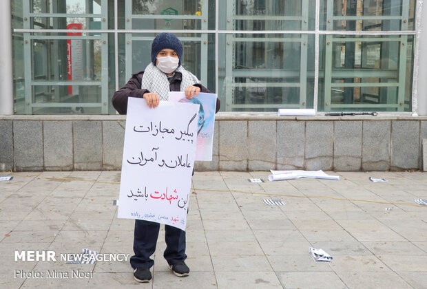 People hold rally in Tabriz for Martyr Fakhrizadeh