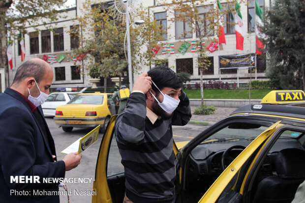 Disinfecting public transportation fleet in Gorgan
