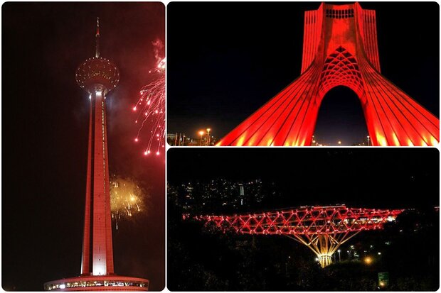 Tehran’s iconic structures go red to mark World AIDS Day