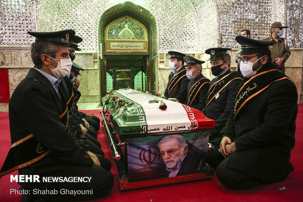 Burial ceremony of nuclear scientist martyr "Dr. Fakhrizadeh"