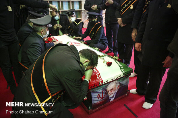 Burial ceremony of nuclear scientist martyr "Dr. Fakhrizadeh"