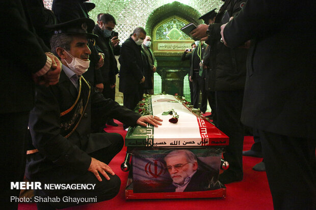 Burial ceremony of nuclear scientist martyr "Dr. Fakhrizadeh"