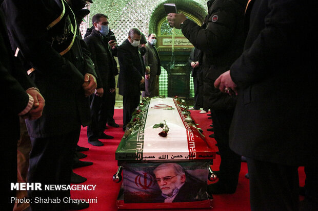 Burial ceremony of nuclear scientist martyr "Dr. Fakhrizadeh"