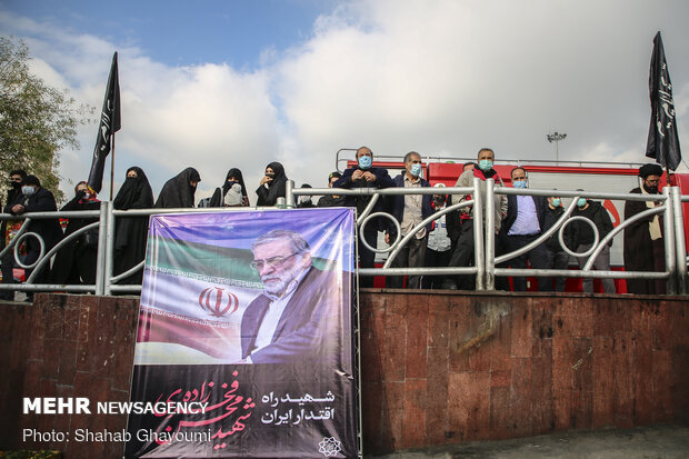 Burial ceremony of nuclear scientist martyr "Dr. Fakhrizadeh"