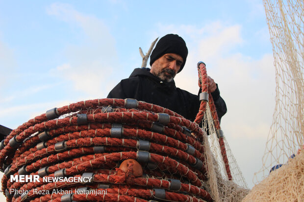 Cast-net fishing in Gilan prov.
