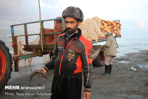 Cast-net fishing in Gilan prov.
