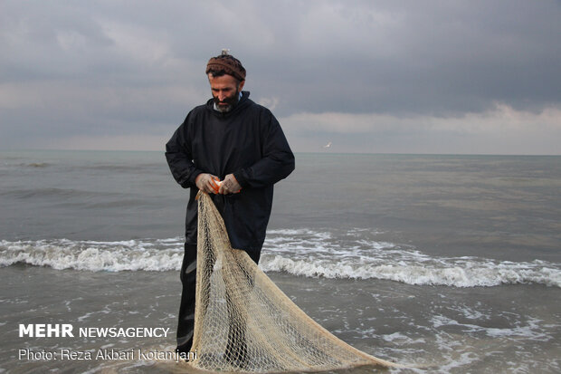 Cast-net fishing in Gilan prov.
