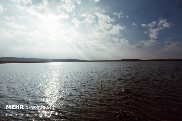 Abshineh Dam Lake of Hamadan Province
