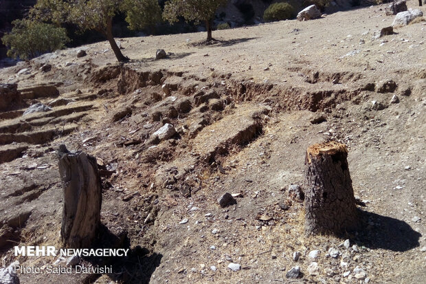 فرونشست زمین در کوهدشت - لرستان