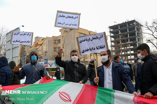 تجمع مردمی در محکومیت موضع اردوغان  در تبریز