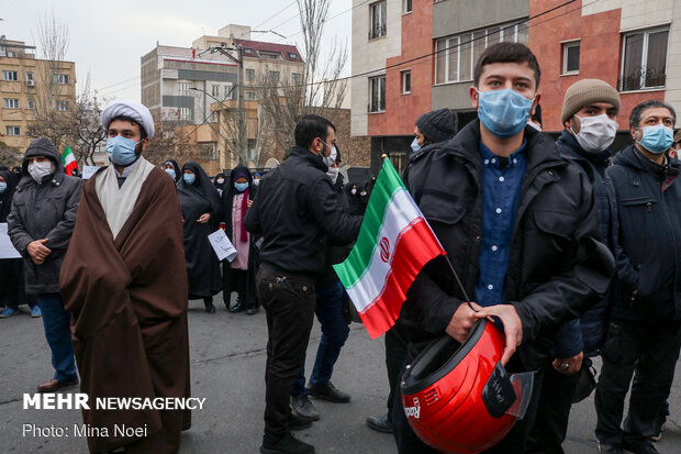 People gather in front of Turkish Consulate in Tabriz 