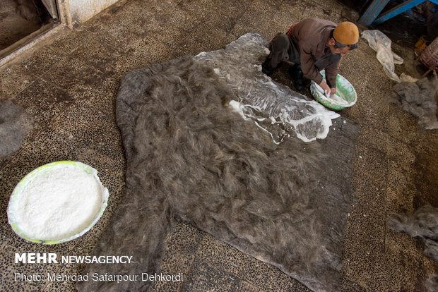 Felt weaving in Shahrekord
