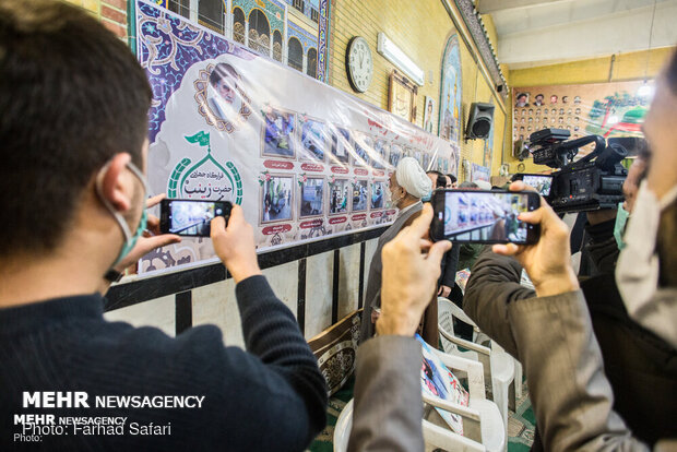 بازدید آیت الله عابدینی از قرارگاه جهادی حضرت زینب (س)