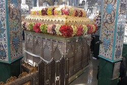 تزيين مقام السيدة زينب سلام الله عليها بالورود / صور