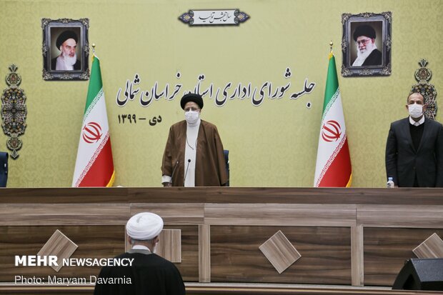 جلسه شورای اداری استان خراسان شمالی با حضور سید ابراهیم رئیسی رئیس قوه قضائیه