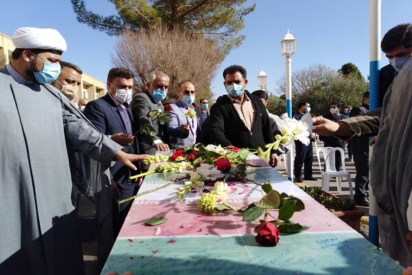  مراسم استقبال از پیکر مطهر ۲ شهید گمنام در رفسنجان برگزار شد