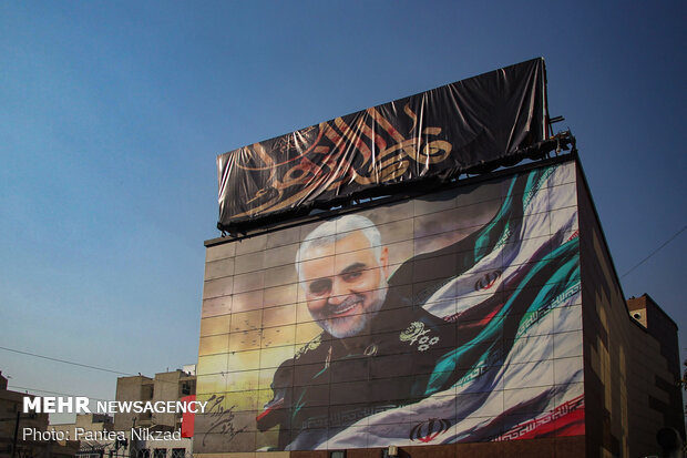 Mural of martyr Lt. Gen. Qassem Soleimani unveiled in Tehran