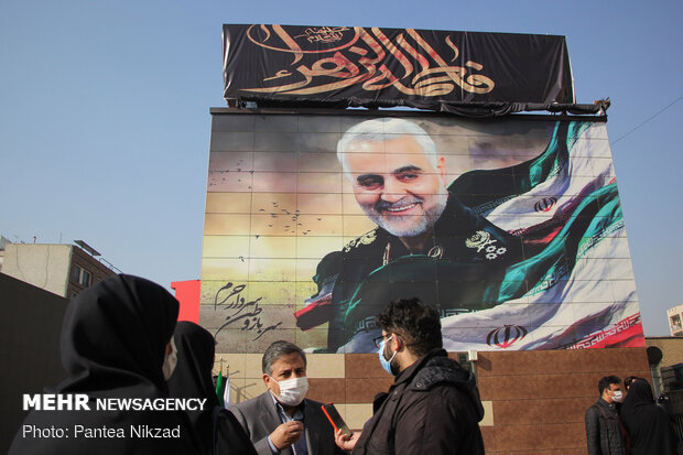 Mural of martyr Lt. Gen. Qassem Soleimani unveiled in Tehran