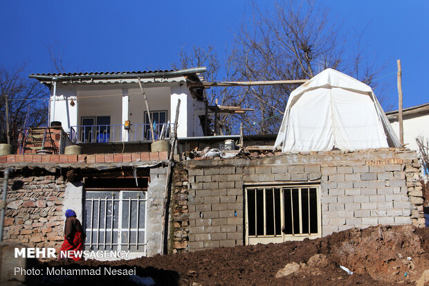 اخرین وضعیت زلزله زدگان استان گلستان در فصل زمستان