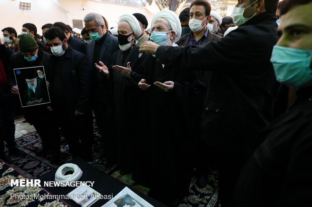 Funeral procession of Ayat. Mesbah-Yazdi held in Rey
