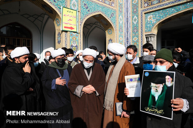 Funeral procession of Ayat. Mesbah-Yazdi held in Rey
