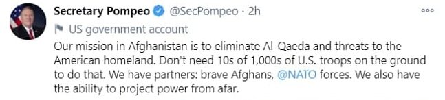 به حضور هزاران نیروی آمریکایی در افغانستان نیازی نیست