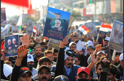 Irak direniş komutanlarının suikastı böyle protesto edildi