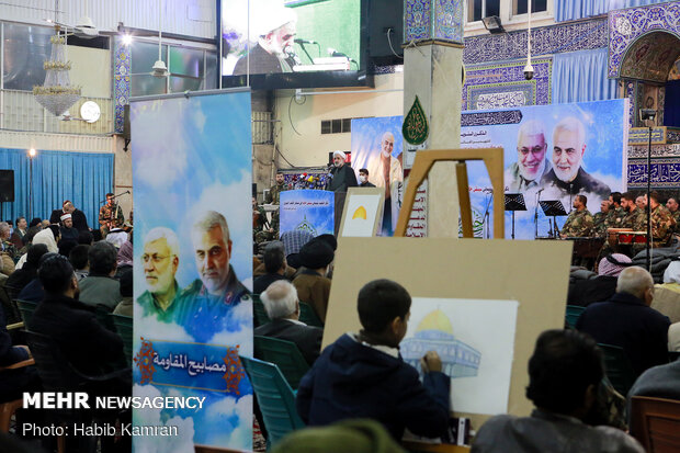 Commemorating Gen. Soleimani, Abu Mahdi al-Muhandis in Syria