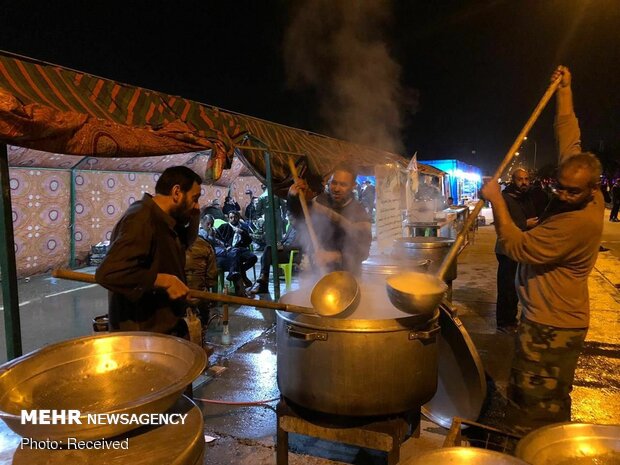 مراسم بزرگداشت سالگرد شهادت سردار سلیمانی و ابومهدی المهندس در محل شهادت آن‌ها