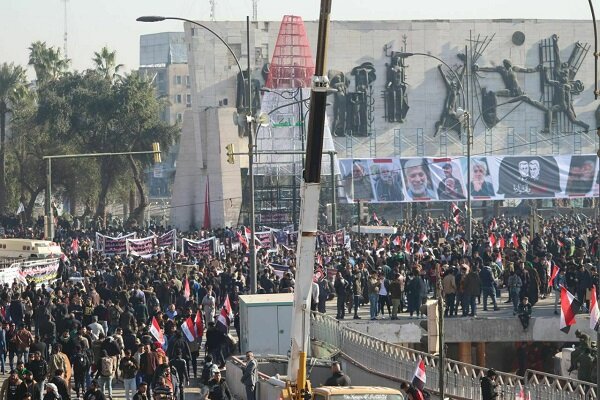 پیام تظاهرات عراقی ها به جنایت رئیس جمهور شکست خورده آمریکا
