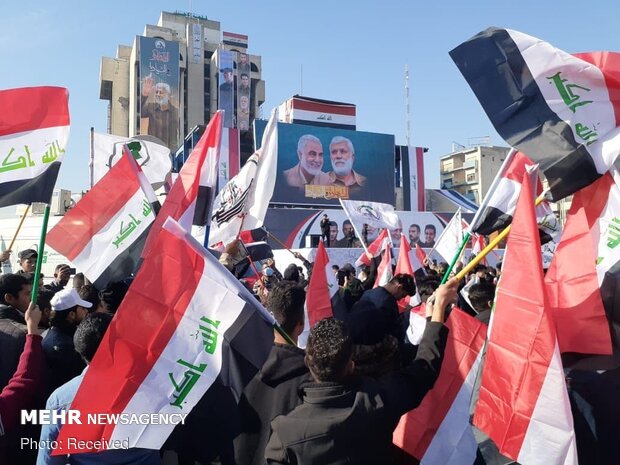 بغداد کے التحریر اسکوائر پر کئي ملین افراد کا اجتماع