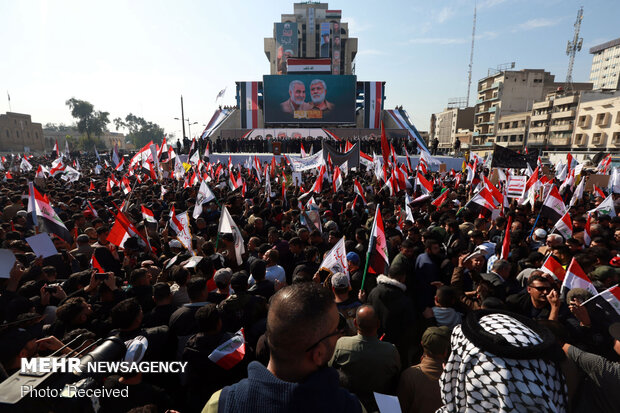 Baghdad rally on 1st anniversary of General's assassination
