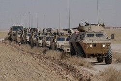 ورود ستون نظامی آمریکایی به پایگاه نظامی عین الاسد در غرب عراق