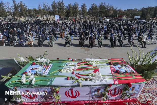 تشییع شهید مدافع وطن سعید بنی اسدی در بیرجند