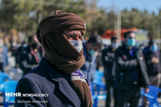 تشییع شهید مدافع وطن سعید بنی اسدی در بیرجند