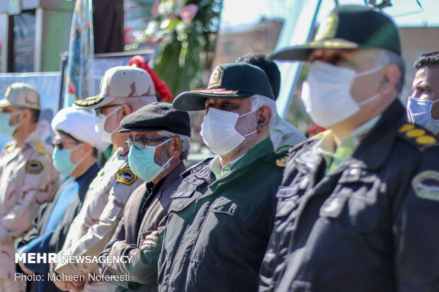 تشییع شهید مدافع وطن سعید بنی اسدی در بیرجند