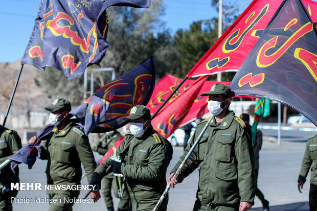 تشییع شهید مدافع وطن سعید بنی اسدی در بیرجند