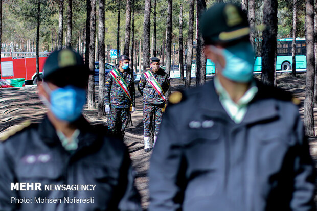 تشییع شهید مدافع وطن سعید بنی اسدی در بیرجند