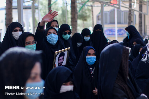 تشییع شهید مدافع وطن سعید بنی اسدی در بیرجند