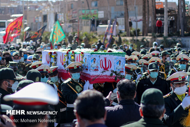 تشییع شهید مدافع وطن سعید بنی اسدی در بیرجند