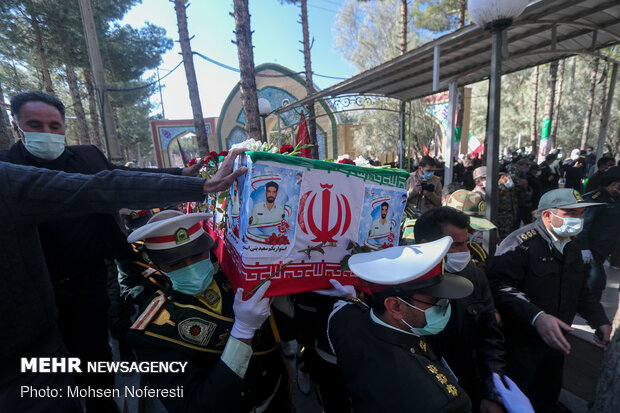 تشییع شهید مدافع وطن سعید بنی اسدی در بیرجند